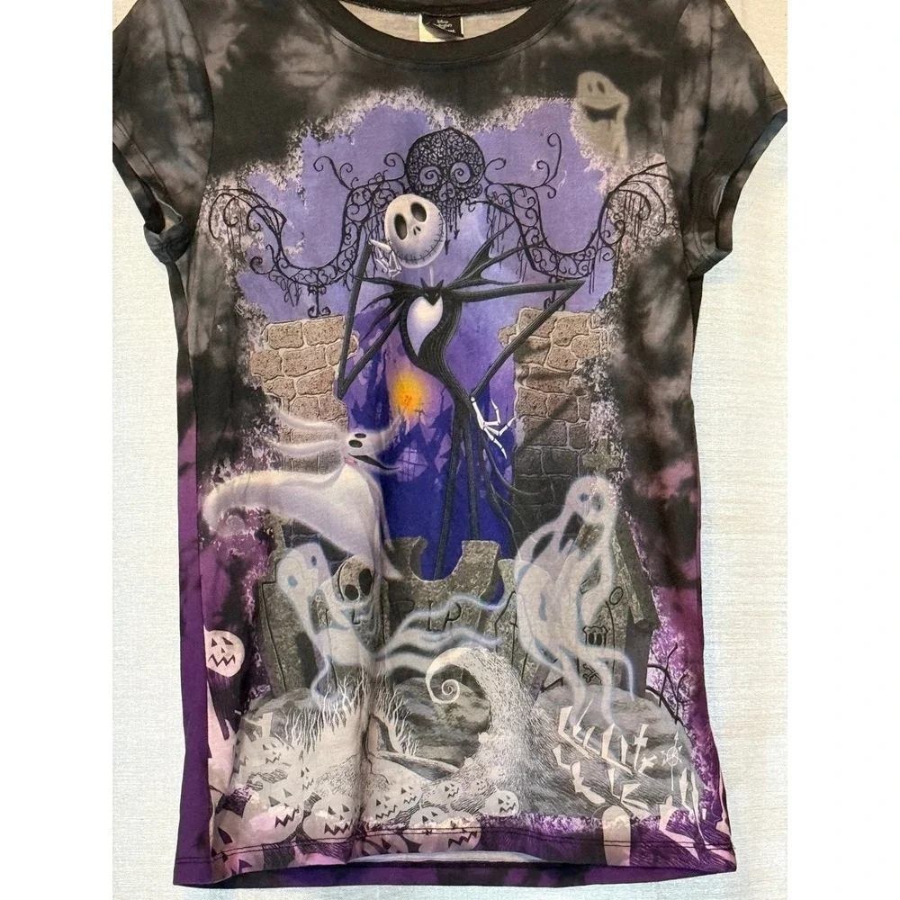 Vintage Disney Nightmare Before Christmas Jack Skellington Tie Dye Shirt Large